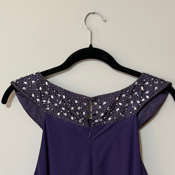 JS Boutique Deep Purple Embellished Dress - Picture 6 of 7
